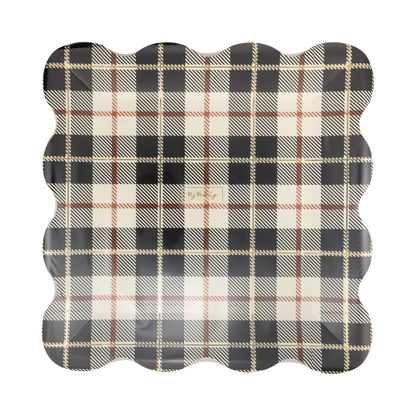Black Fall Plaid 10" Plate