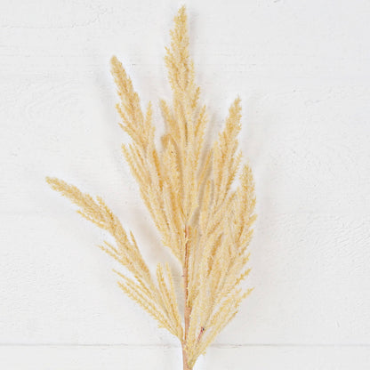 21in Spray-Beige faux Sorghum clusters
