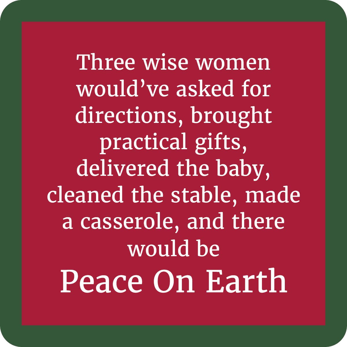 COASTER Peace Christmas | Funny Party Gift | Home Bar Decor