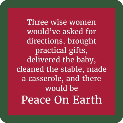 COASTER Peace Christmas | Funny Party Gift | Home Bar Decor