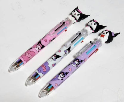 Sanrio Characters 6 Color Ball Point Pencil- 0.7mm