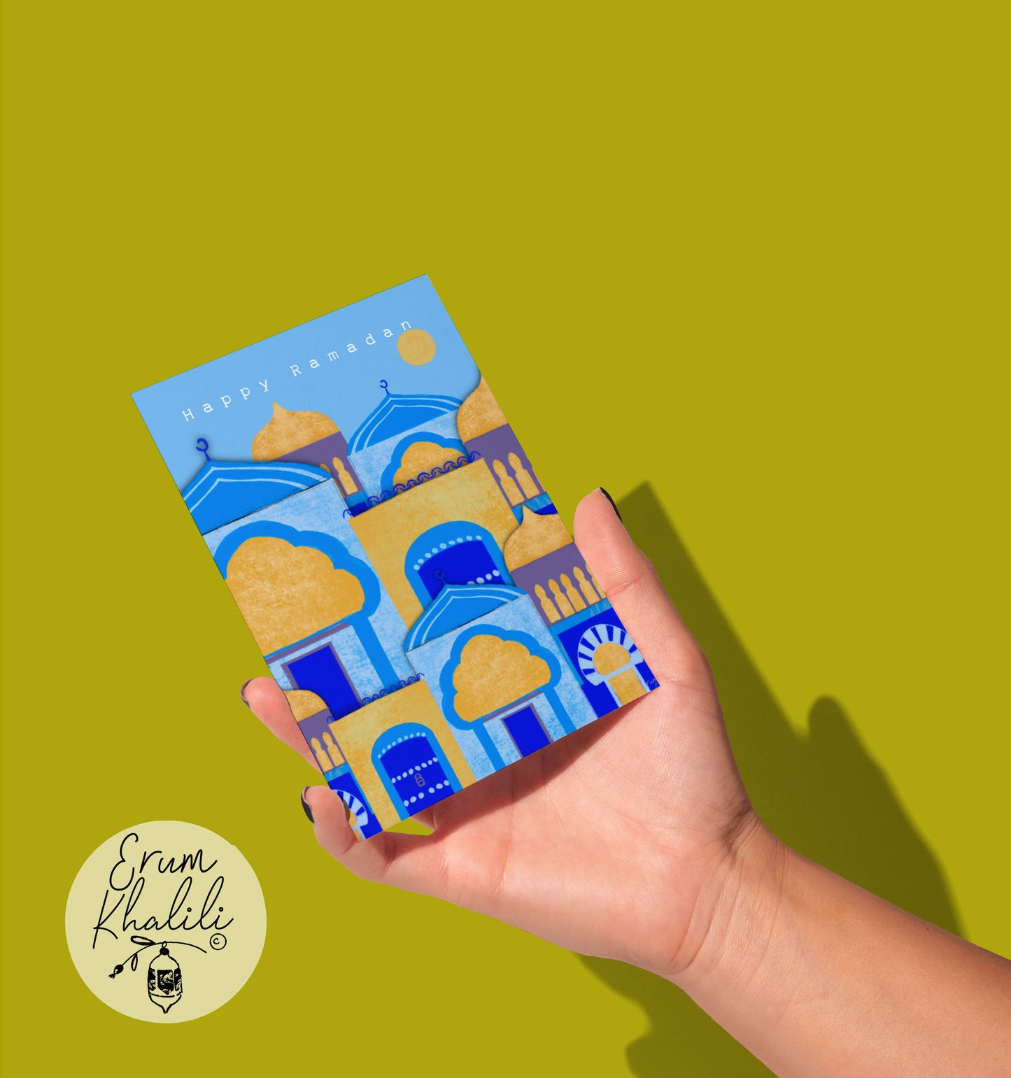 Ramadan Mubarak Card - A2 Blank Inside