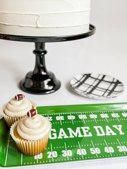 Black Melamine Pedestal Cake Stand