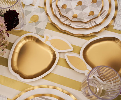 Golden Apple Die Cut Salad Plates/8pk