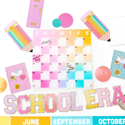 Dry Erase Acrylic Monthly Wall Calendar