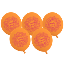 Happy Diwali Party Balloons (5pk) - Orange