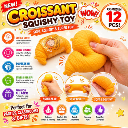 Croissant Squishy Toy – Slow-Rising Soft Stress Toy