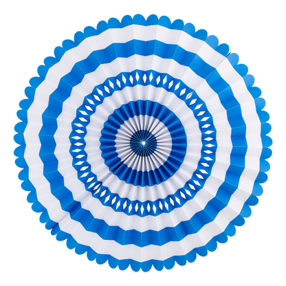 Blue and White Party Fan Set