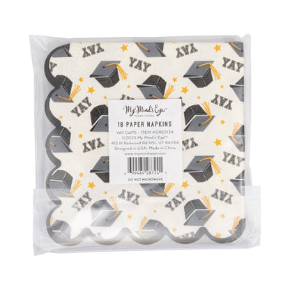 Yay Cap Pattern Cocktail Napkins 18ct