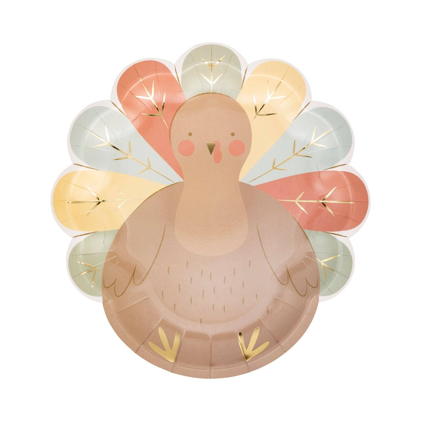 Turkey Shaped Plates 8ct