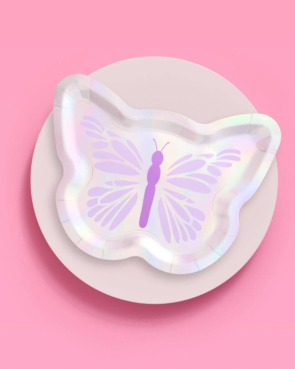 Butterfly Iridescent Plates 25ct