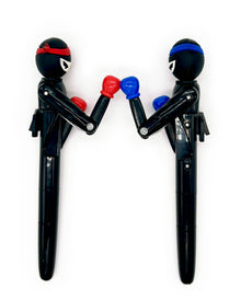 NINJA KNOCKOUT ACTION PENS DISPLAY OF 8