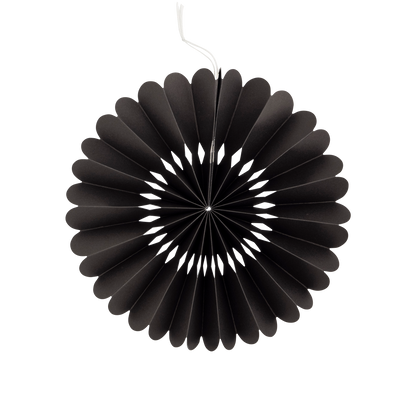 Black and White Party Paper Folding Fan Set