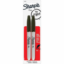 Sharpie Permanent Marker, Fine, Black, 2 Count