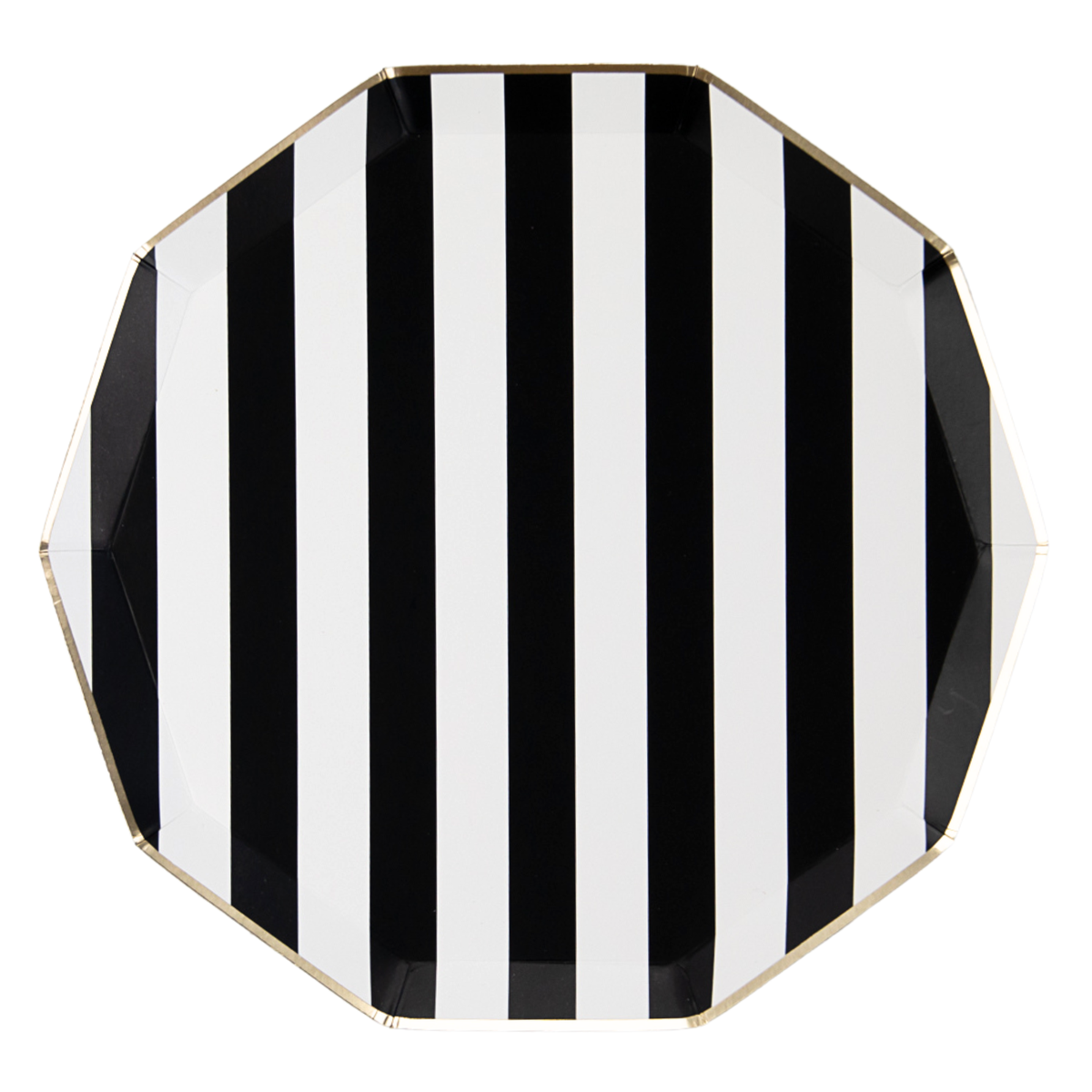 Black Cabana Stripe Dinner Plates (Set of 8)