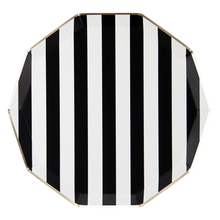 Black Cabana Stripe Dinner Plates (Set of 8)