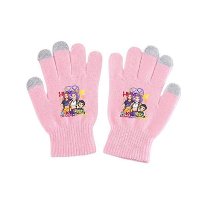 K-Pop Demon Hunters Pink Knit Gloves
