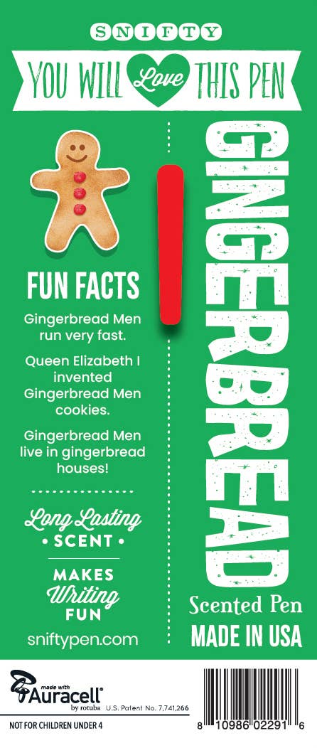 GINGERBREAD HOLIDAY SCENTED PEN CARDED