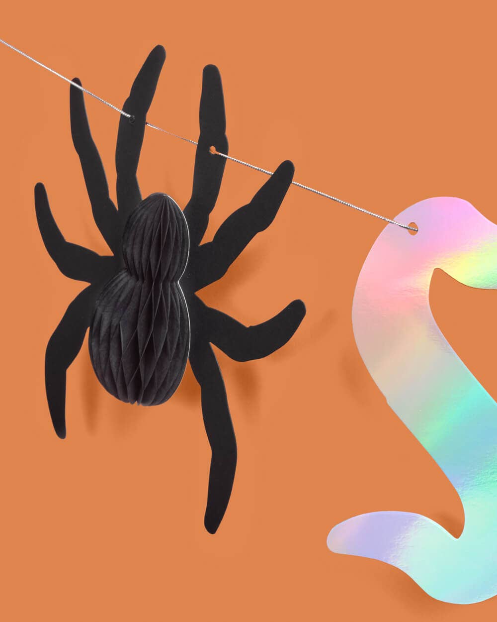 It's Giving Spooky Banner - iridescent foil banner, bats, halloween