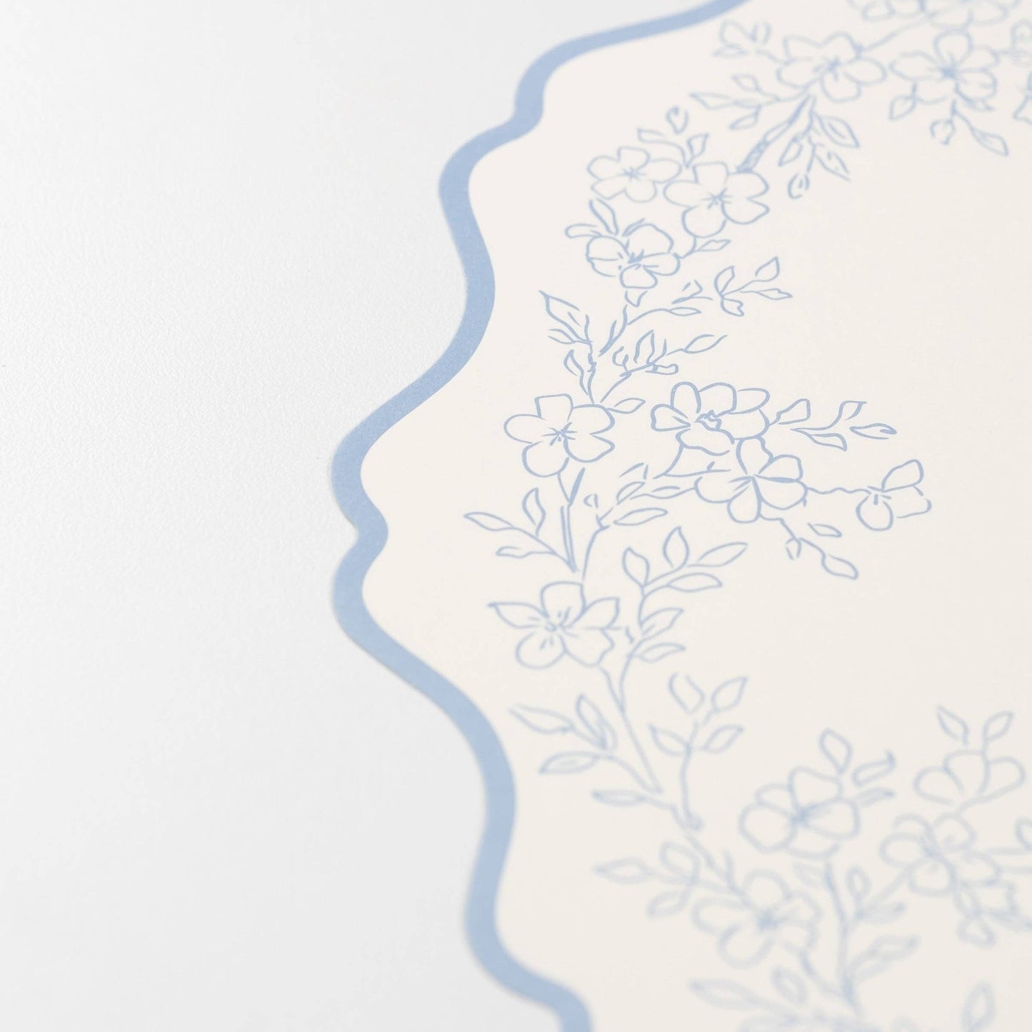 Floral Elegance Blue Placemats 12ct