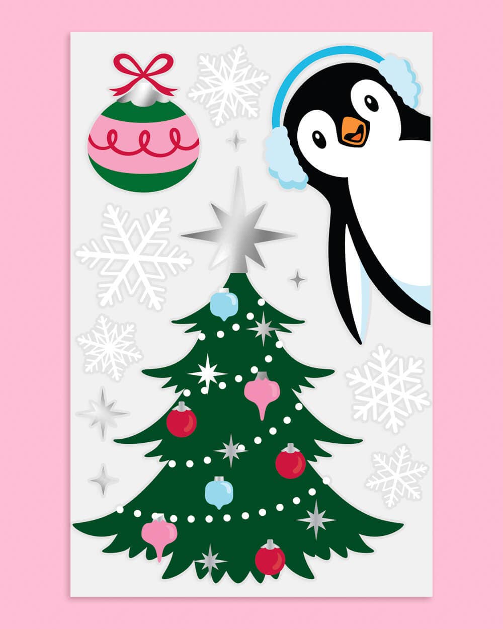 Winter Wonderland Christmas Window Clings 6 ct holiday decor