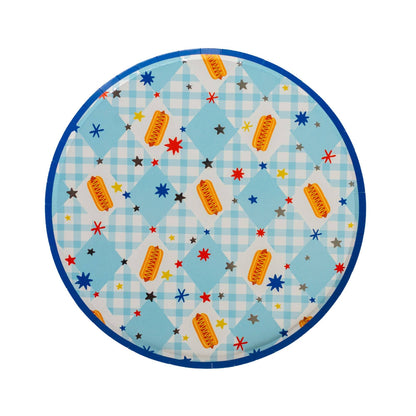 Patriotic Hot Dog Dinner Plates