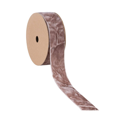 1" Crushed Velvet | Champagne | 10 Yard Roll