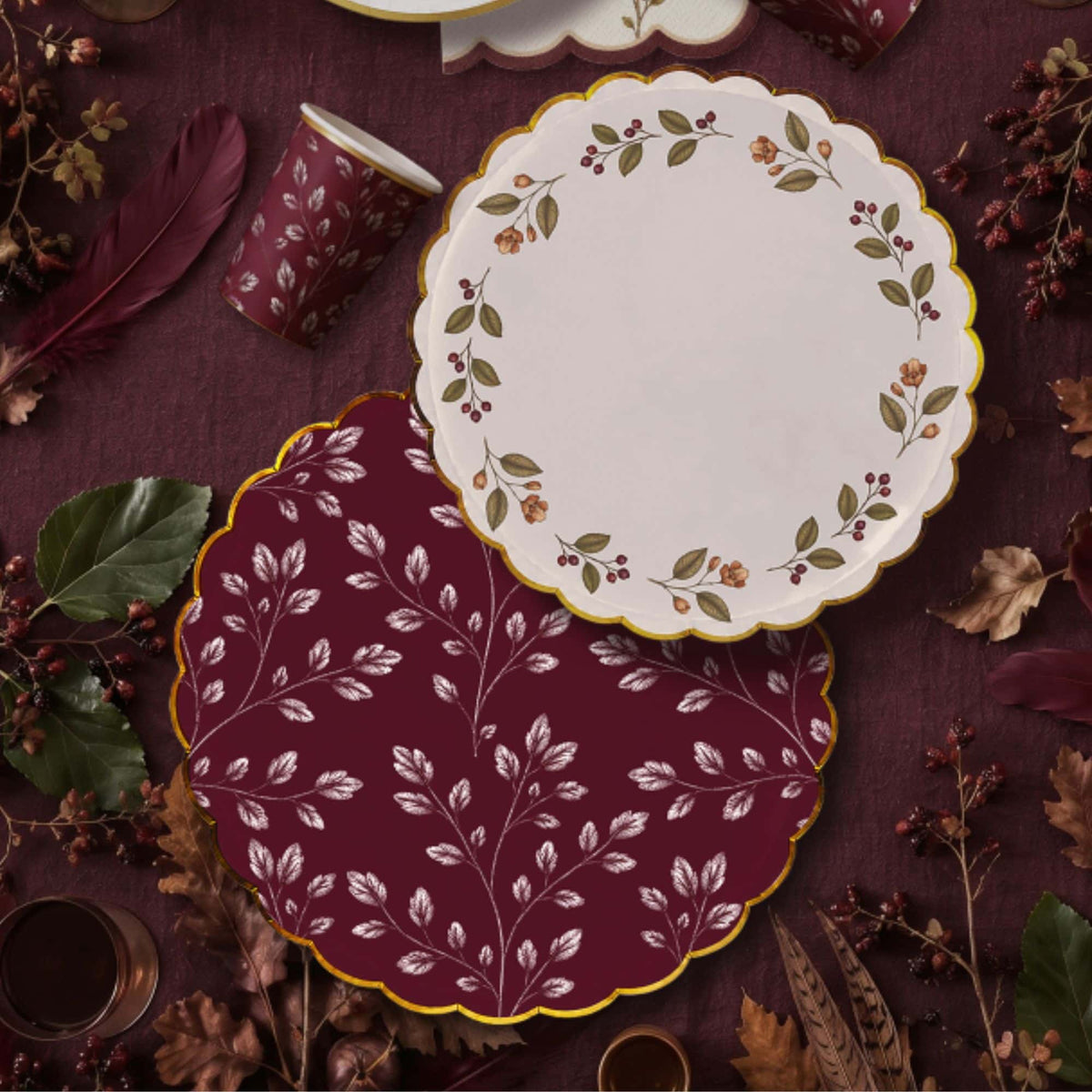 Mulberry Leaf 10" Large Plate