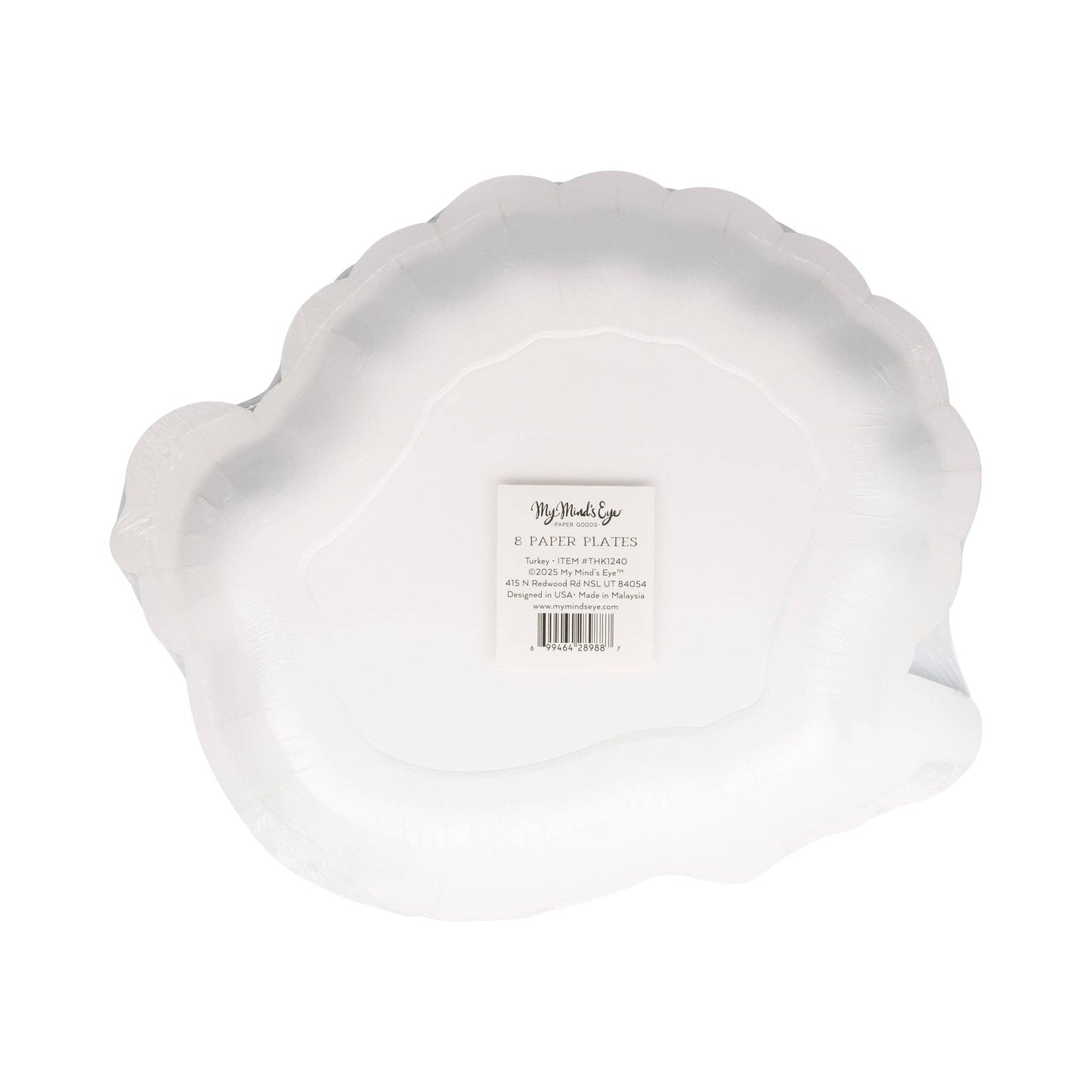 Turkey Shaped 10in Plates 8ct