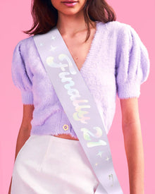 21st Birthday Party Sash "Finally 21"