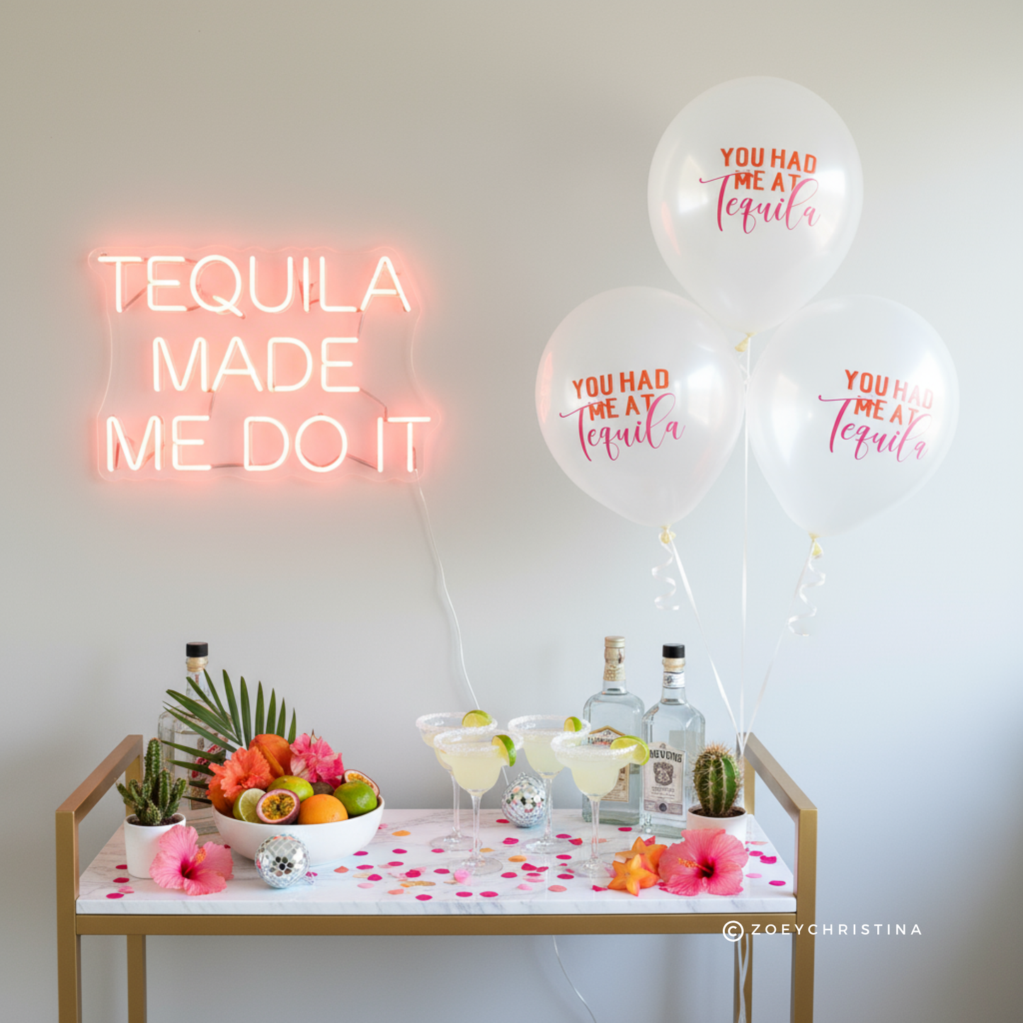 You Had Me at Tequila Clear Latex Balloons – [25 Pack]