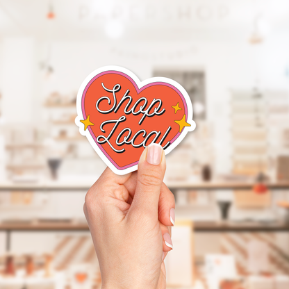 Shop Local Heart Sticker