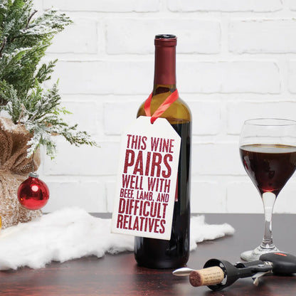 Wine Pairs Bottle Tag