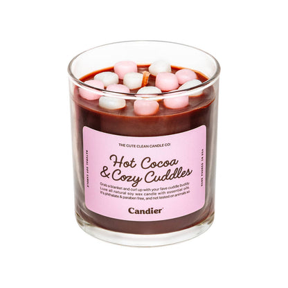 Hot Cocoa Vegan Soy Wax Jar Filled Candle Home Decor Gift