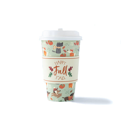 Fall Puppies To-Go 16oz Cups 8ct