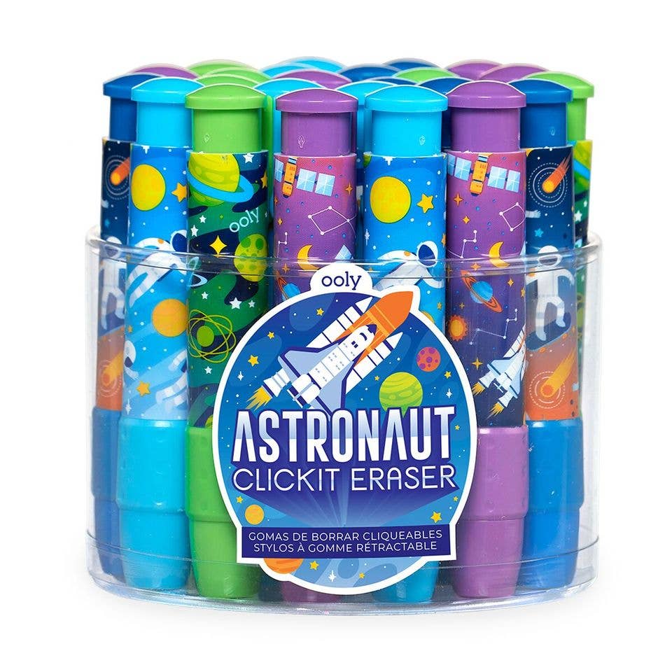 Astronaut: ClickIt Erasers - 1 Assorted Style
