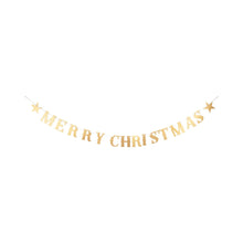Merry Christmas Glitter Chipboard Banner