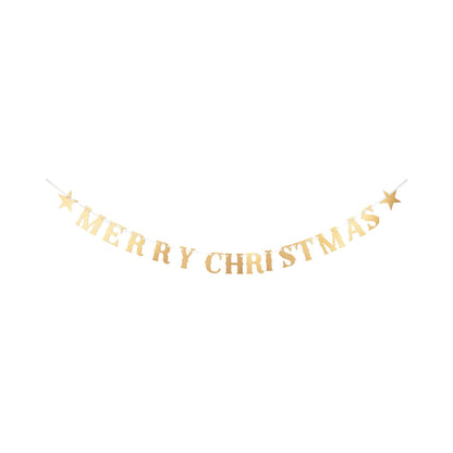 Merry Christmas Glitter Chipboard Banner