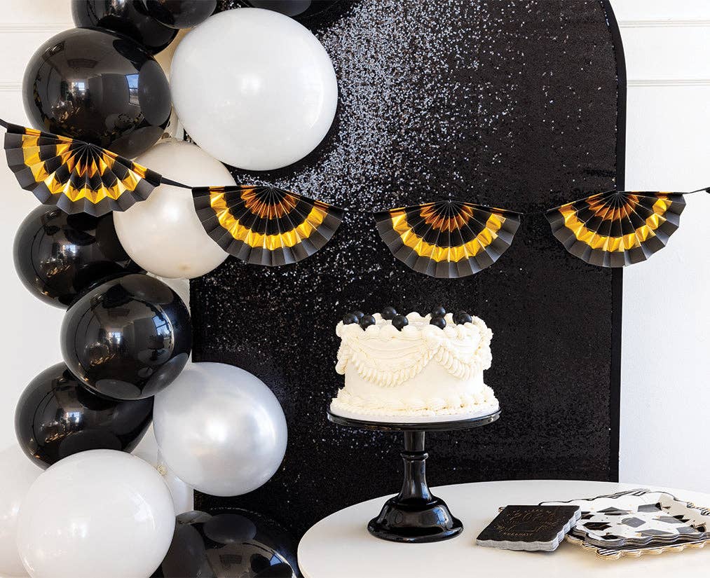Gold Black Bunting Banner