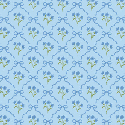 Beau Bottle Blue Bows and Blossoms - Prosecco Collection