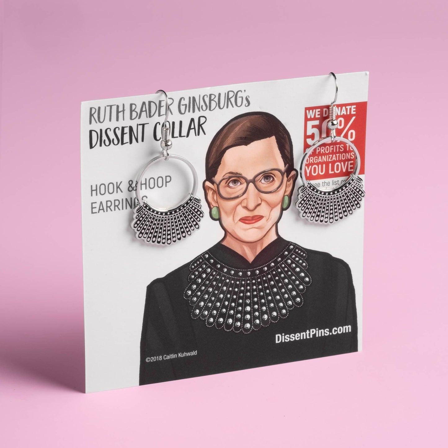 Dissent Collar Hook and Hoop Earrings