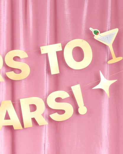 Cheers to 50 Years Banner - 3D paper banner, 50th Birthday