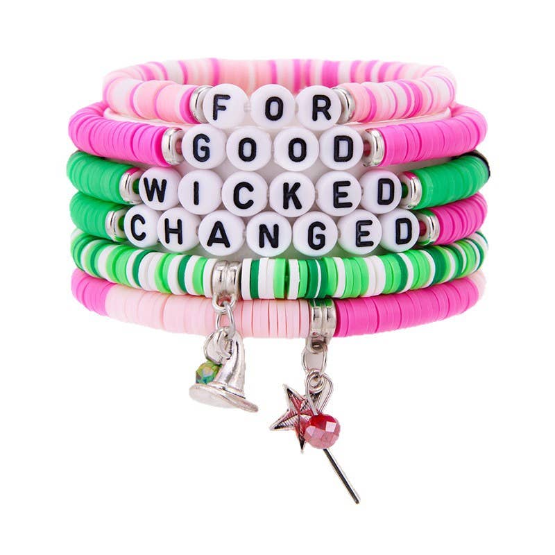 FOR GOOD WICKED CHANGED Beaded Bracelet 6pcs set
