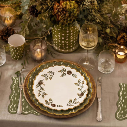 Dapple Dot 10" Large Plate - Olive