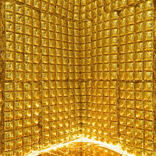 Squared Foil Balloon Curtain, Gold 22" x 43"