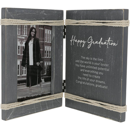 Happy Graduation - 5.5" x 7.5" Hinged Sentiment Frame