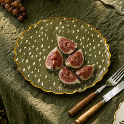 Dapple Dot 10" Large Plate - Olive