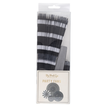 Black and White Party Paper Folding Fan Set