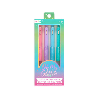 Oh My Glitter! Retractable Glitter Gel Pens Set of 4