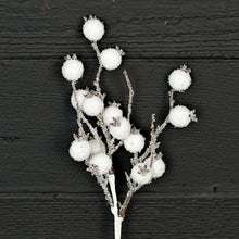 12in Pick-Fluffy Snowy White Crabapple Berry